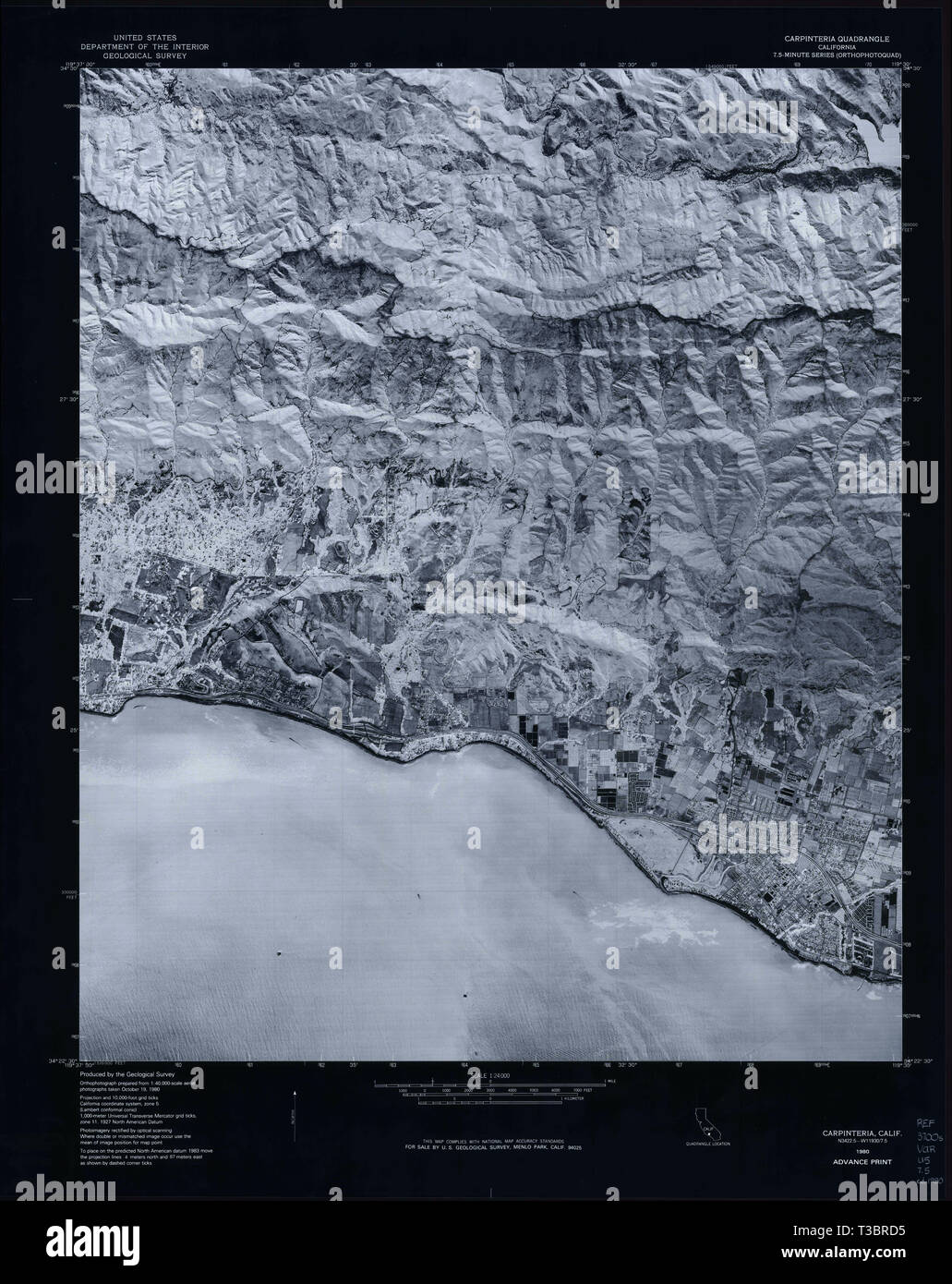 Map california 1980 hi-res stock photography and images - Alamy