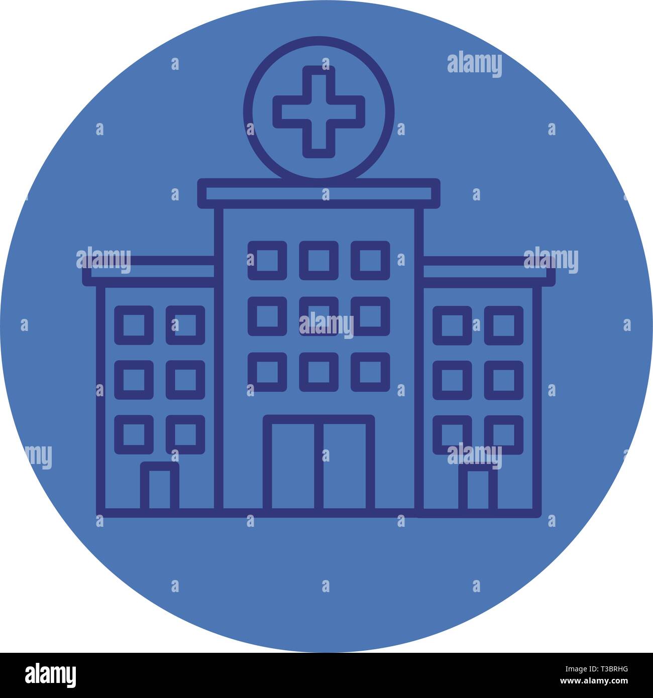 hospital building facade icon Stock Vector