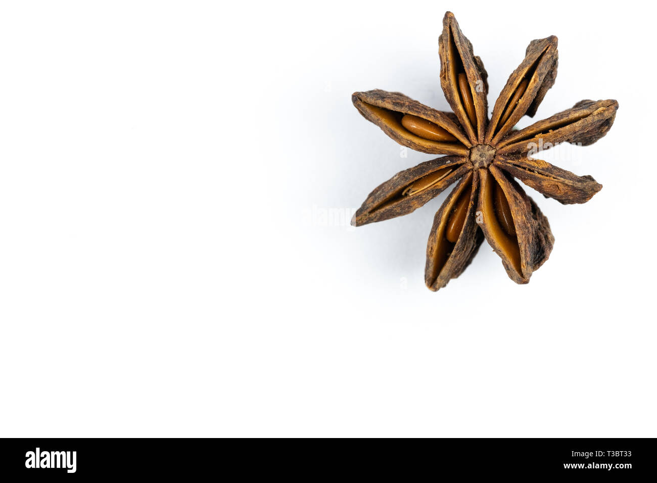 Close up of star anise on a white background Stock Photo