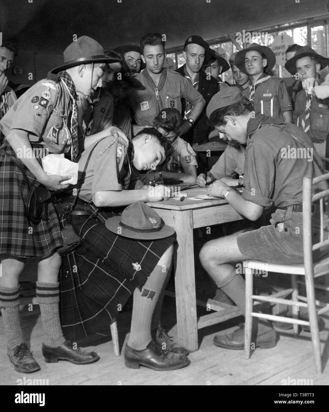 Boy kilt uniform Black and White Stock Photos & Images Alamy