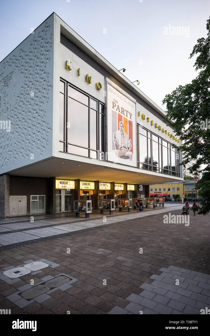 Berlin. Germany. Kino International Cinema on Karl Marx Allee.  Designed by Josef Kaiser and Heinz Aust, opened 1963. Stock Photo