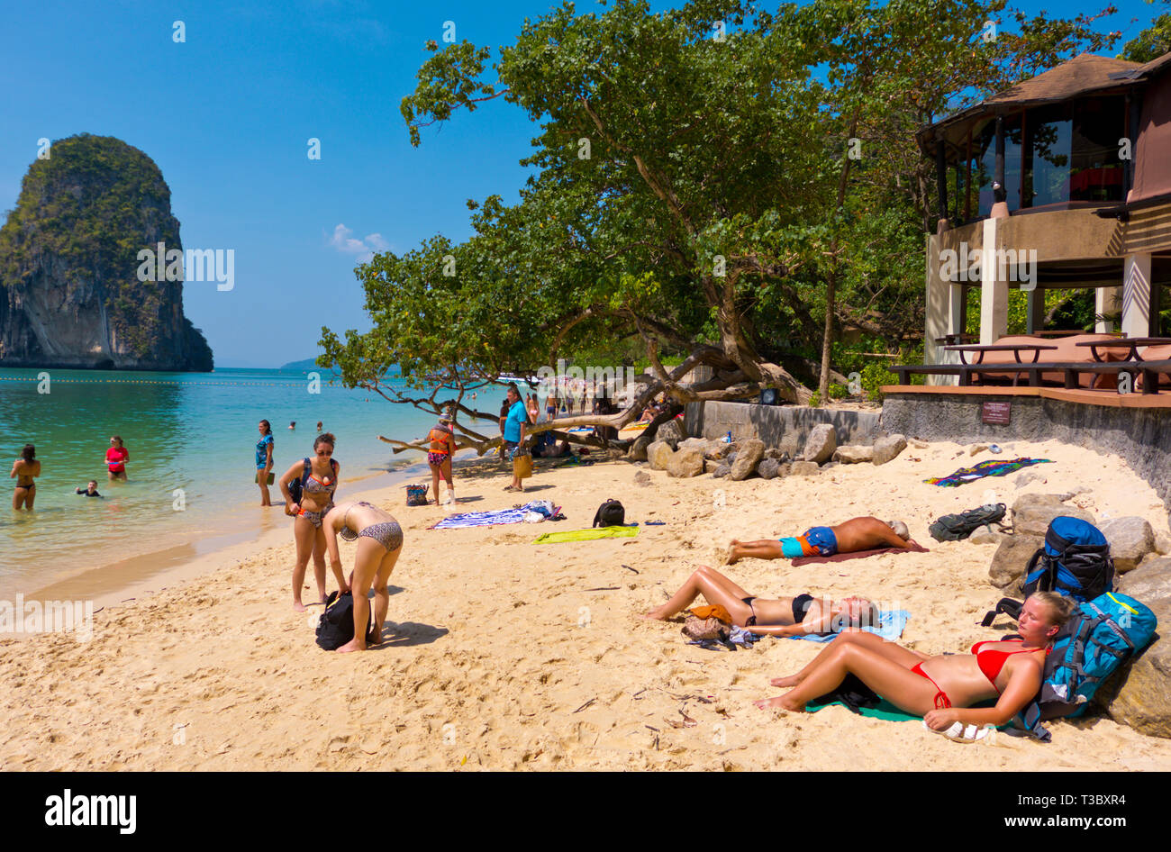 Ao Phra Nang Beach, Railay, Krabi province, Thailand Stock Photo