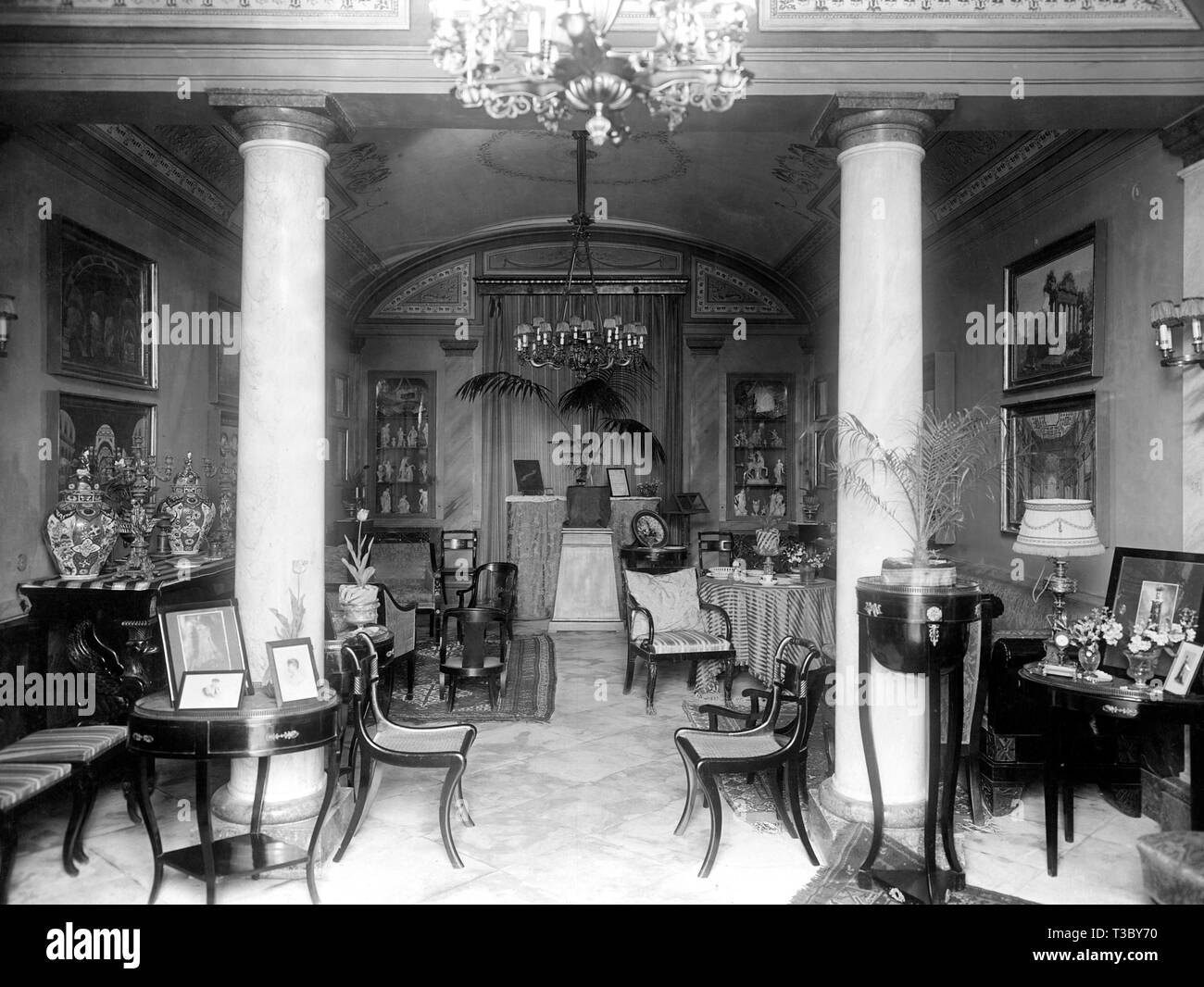 italy, villa martinez-gangi in palermo, indoor Stock Photo