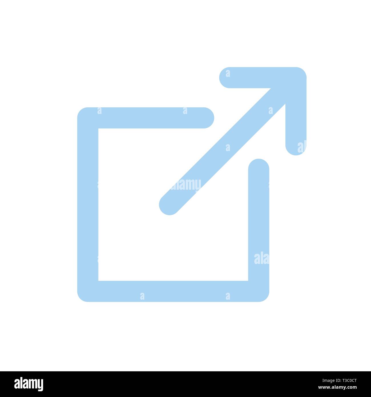 External Link Icon - box and arrow - UI or UX icon Stock Vector