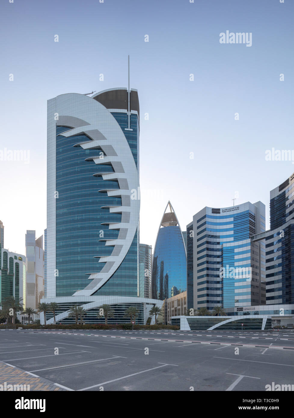 Skyscrapers, West Bay, Doha, Qatar Stock Photo
