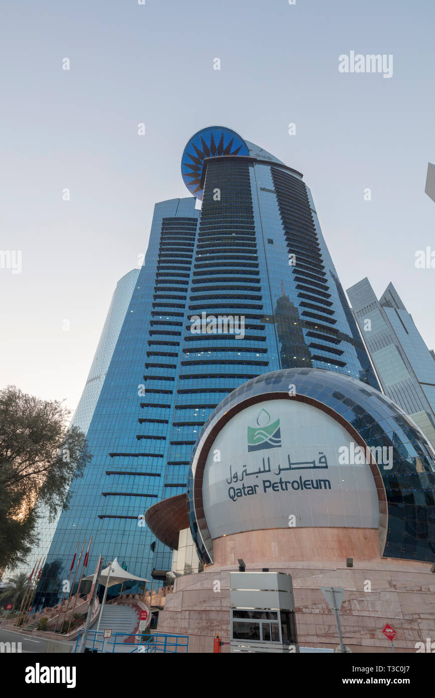 Qatar Petroleum offices in World Trade Center building, skyscraper, West  Bay, Doha, Qatar Stock Photo - Alamy
