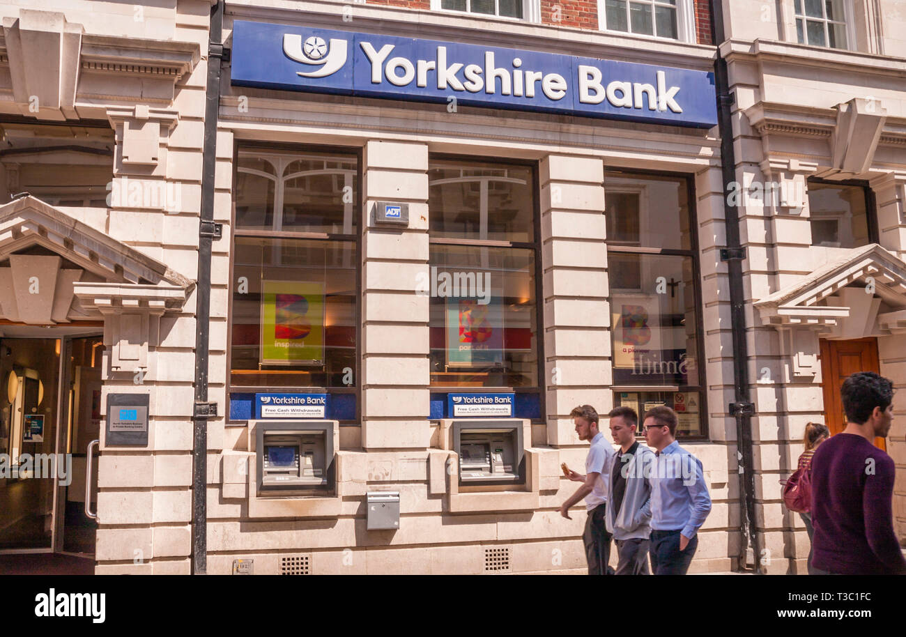 Exterior view of Yorkshire Bank branch in Coney Street in York city