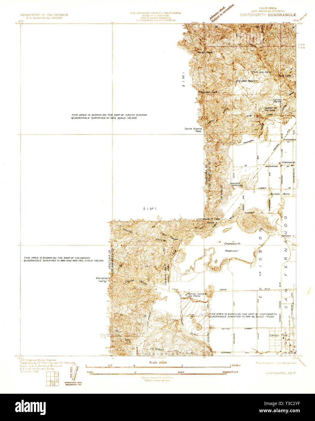 Map of chatsworth hi res stock - Usgs Topo Map California Ca Chatsworth 289134 1933 24000 Restoration T3C2YF map of chatsworth california