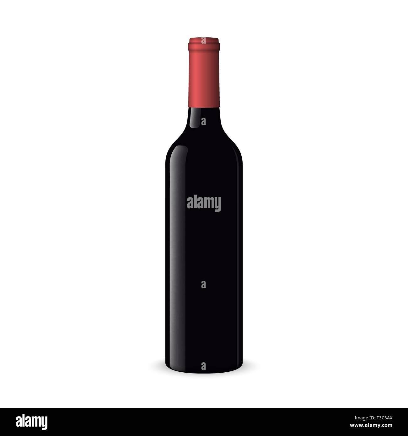 Realistic red wine bottles on white background Stock Vector Image & Art