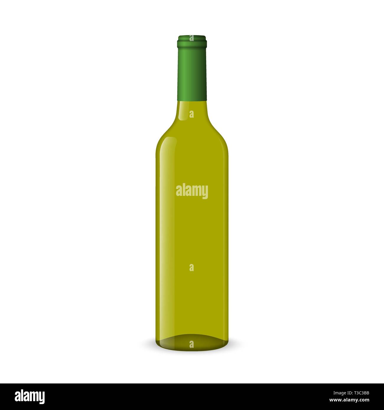 Realistic white wine bottles on white background Stock Vector Image ...