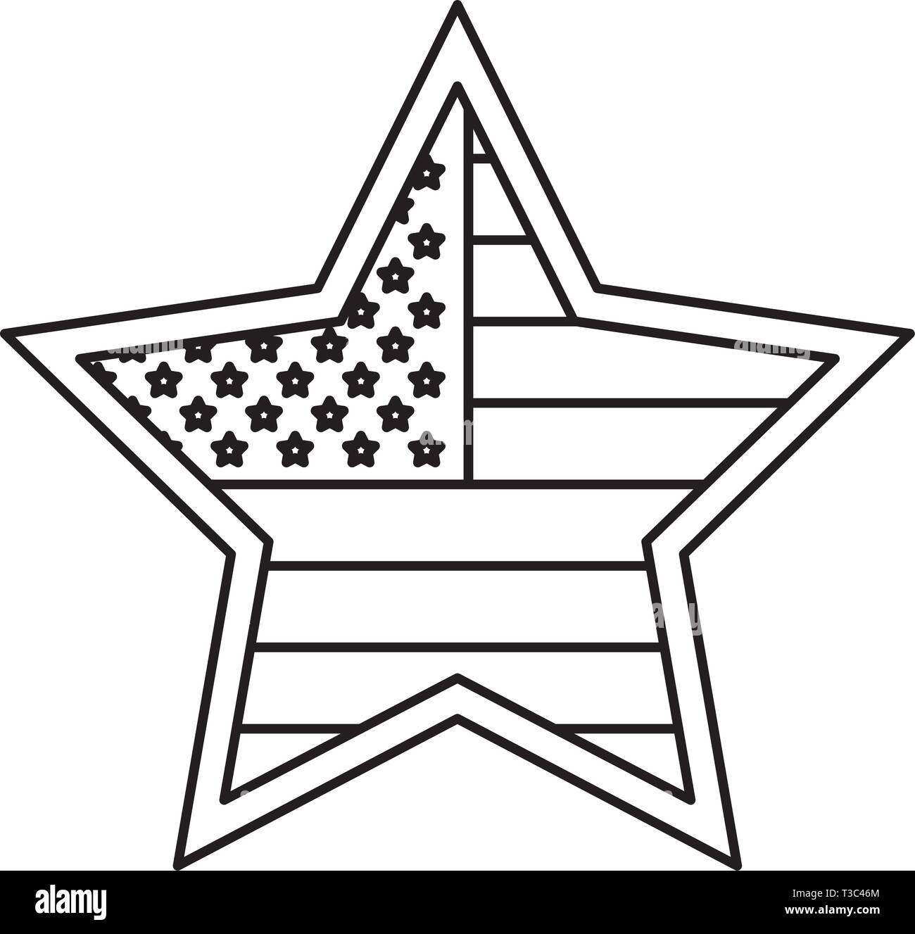 star with united states of america flag Stock Vector Image & Art - Alamy