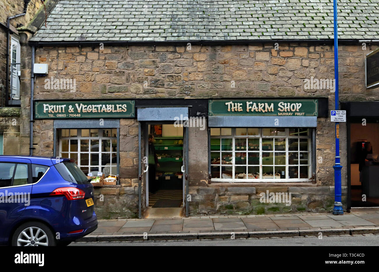 The Farm Shop Queen Street Amble, a local small shop. Amble is a small