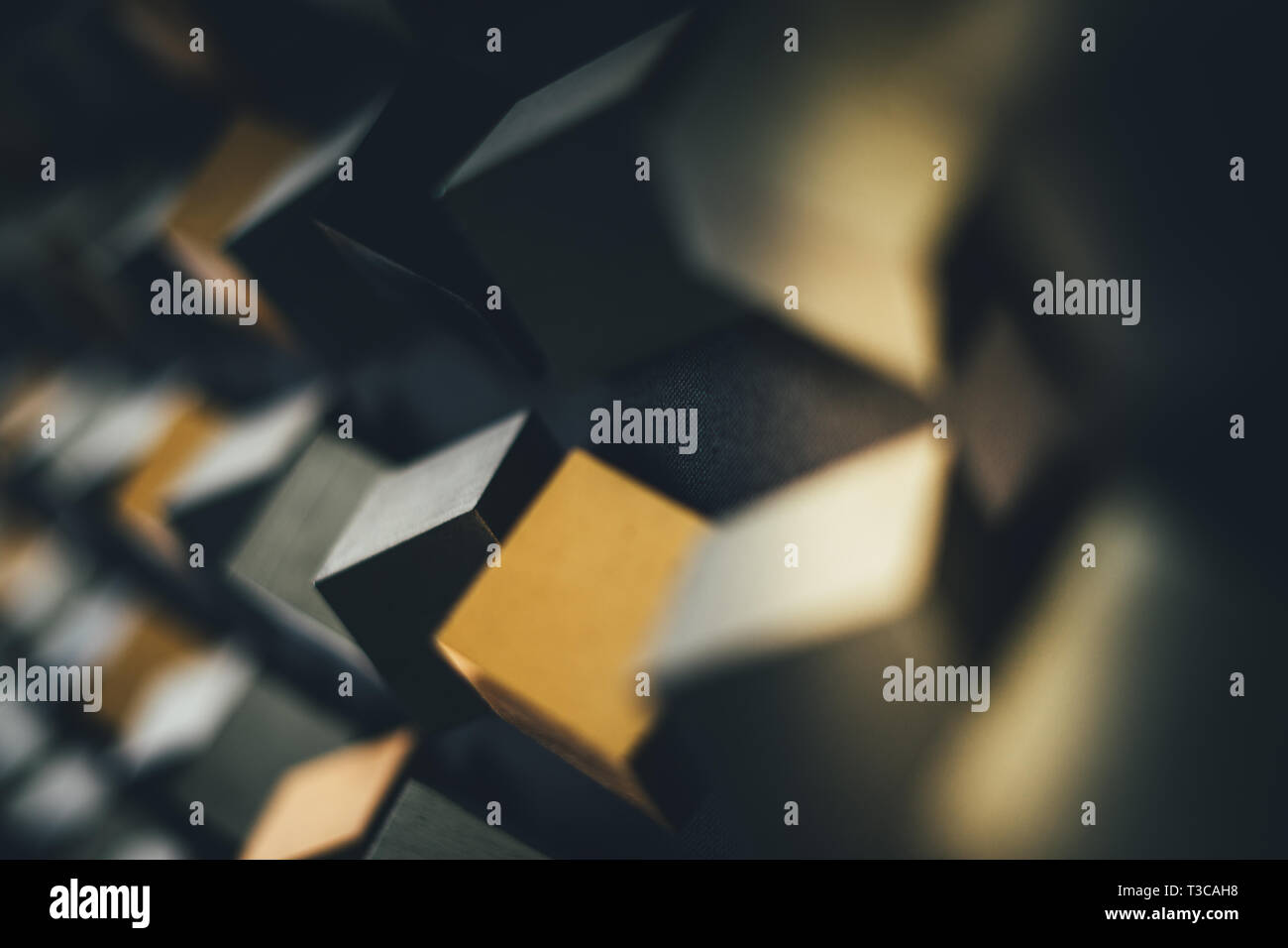 close view on a abstract background with cubes Stock Photo