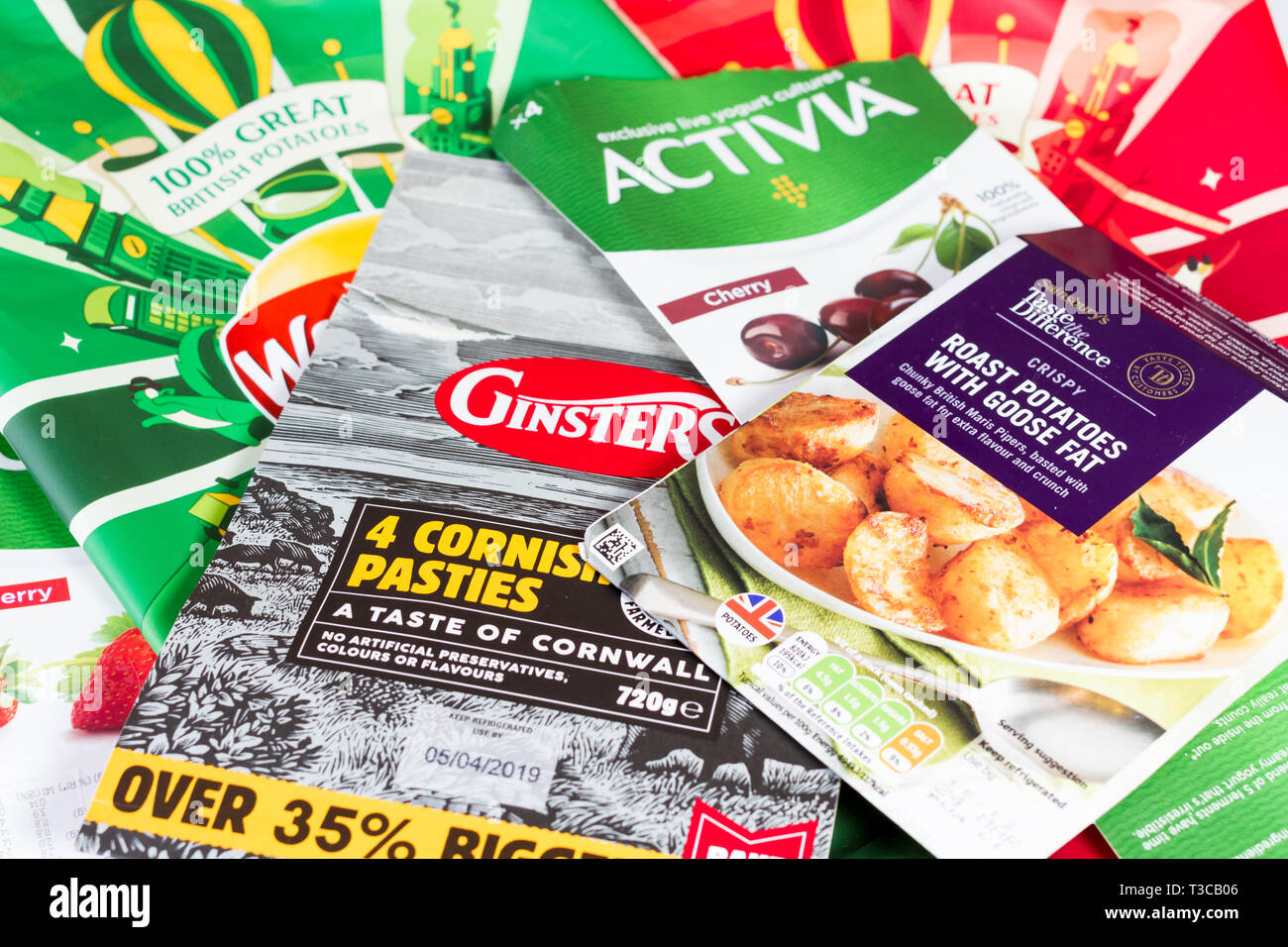 Food packaging, United Kingdom Stock Photo