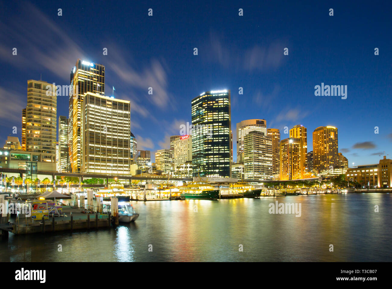 SYDNEY, AUSTRALIA, Feb 10th 2015: Circular Quay at rush hour on a summer's evening in Sydney, Australia Stock Photo