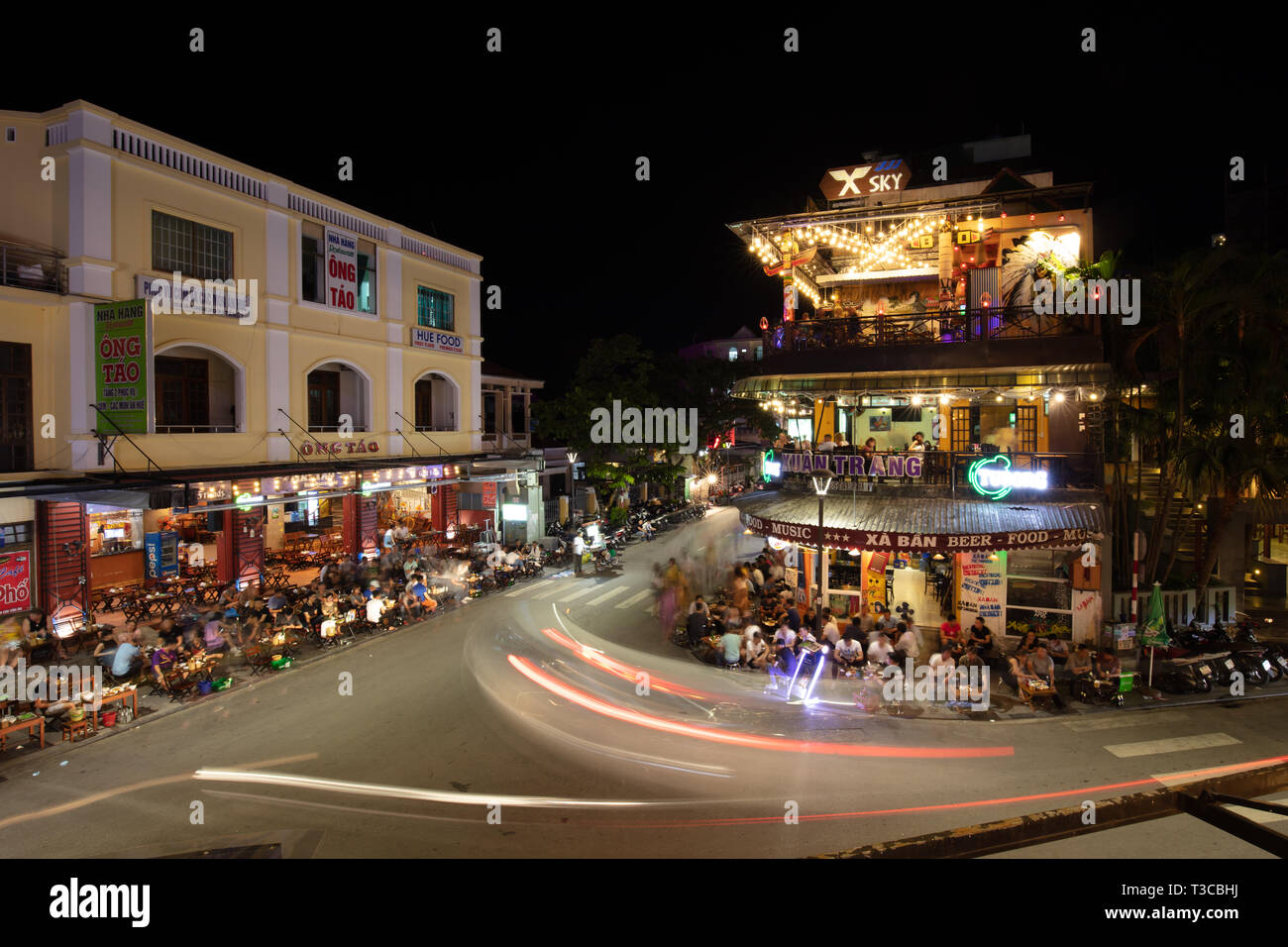 Hue Nightlife in Vietnam Stock Photo