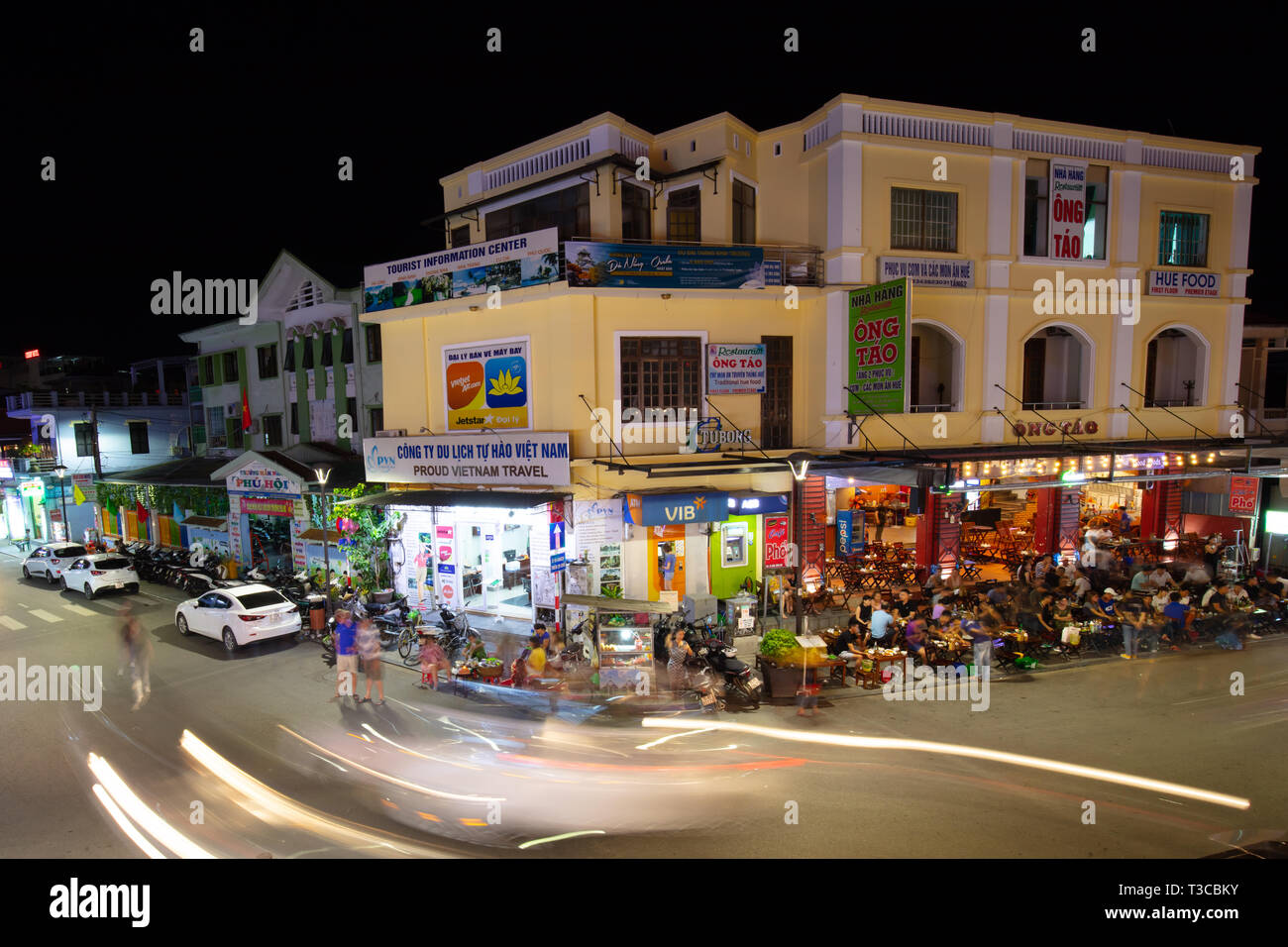 Hue Nightlife in Vietnam Stock Photo