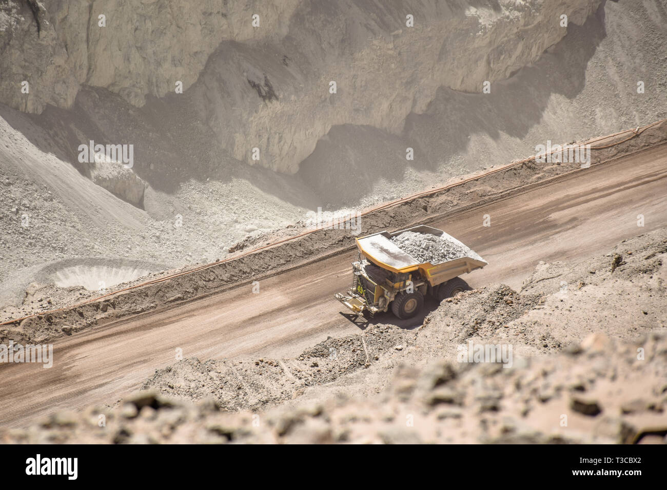 Truck working in Chuquicamata mine Stock Photo