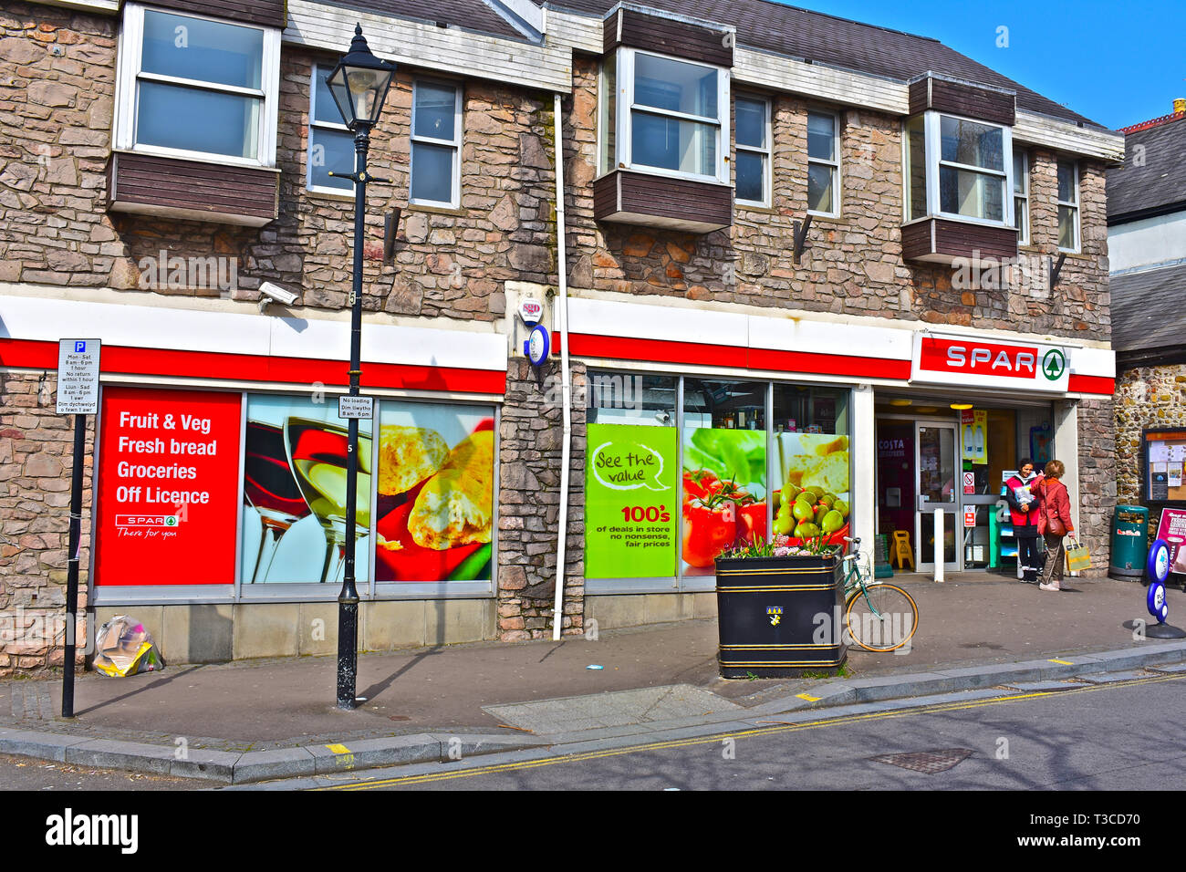 Spar shop in High Street in the Village of Llandaff., Cardiff, S.Wales Stock Photo