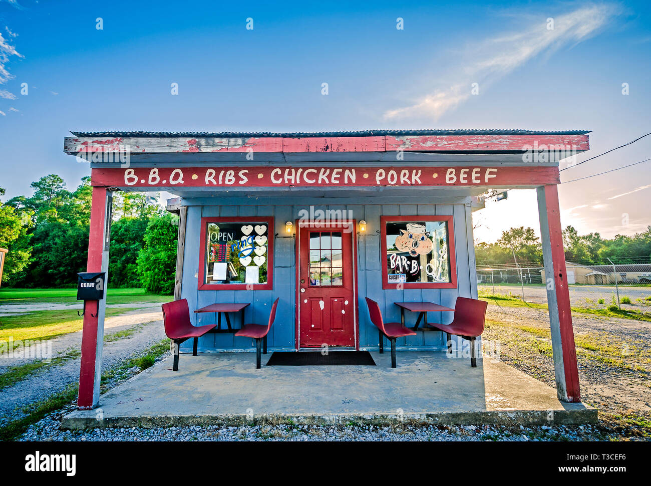 Capt. Frank’s Smoke Shack is pictured, Aug. 15, 2015, in Bayou La Batre, Alabama. Stock Photo