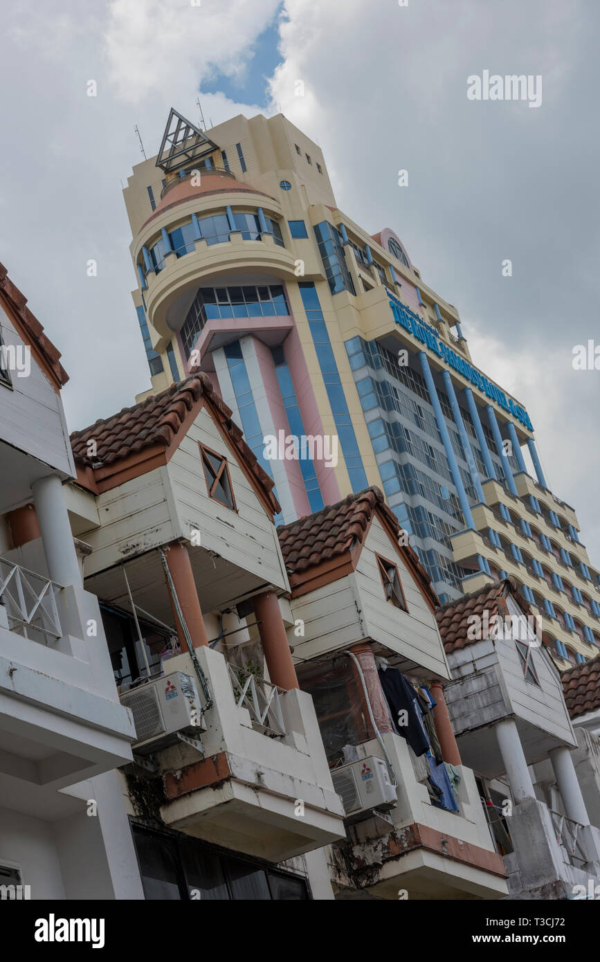 high rise modern construction buildings in bangkok, thailand next to ...