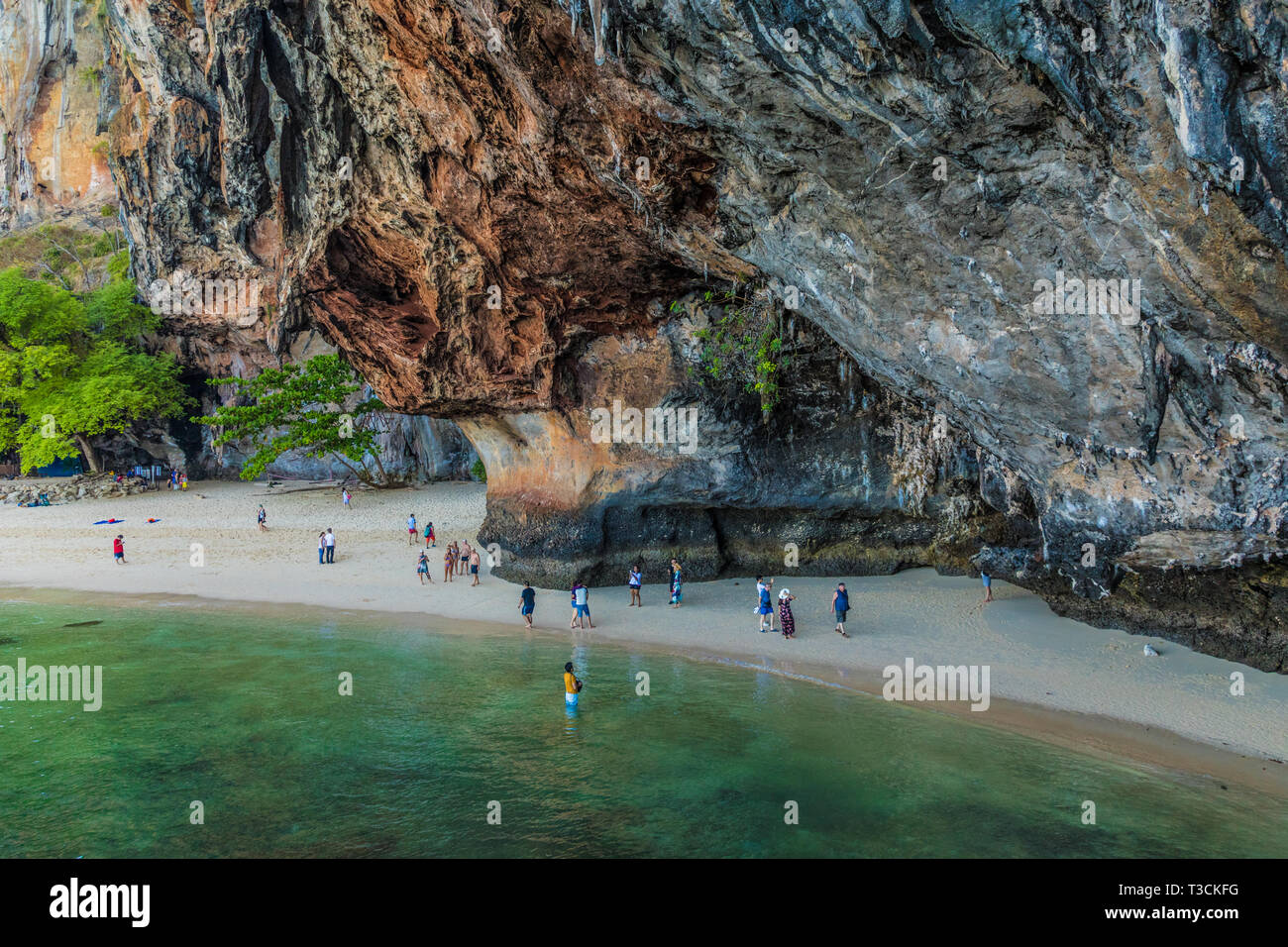 PhraNang Cave beach in Krabi Thailand Stock Photo