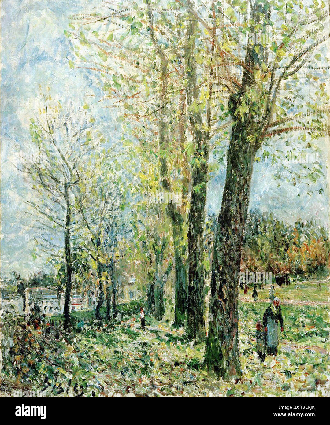 Alfred Sisley (1839 - 1899) - paysage aux environs de moret