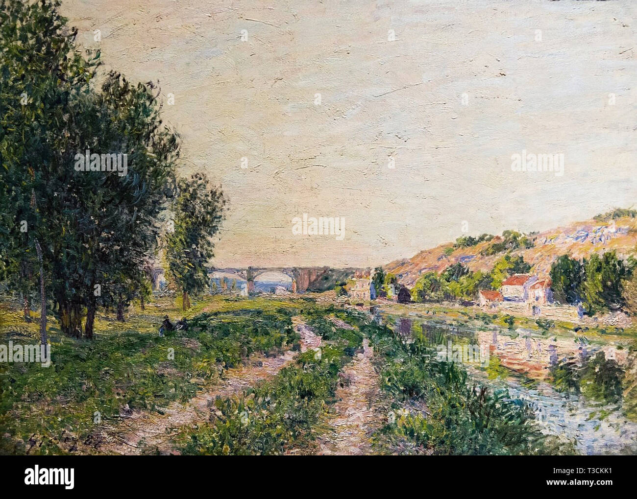 Alfred Sisley (1839  - 1899)   - paysage prs de moret 1884 Stock Photo