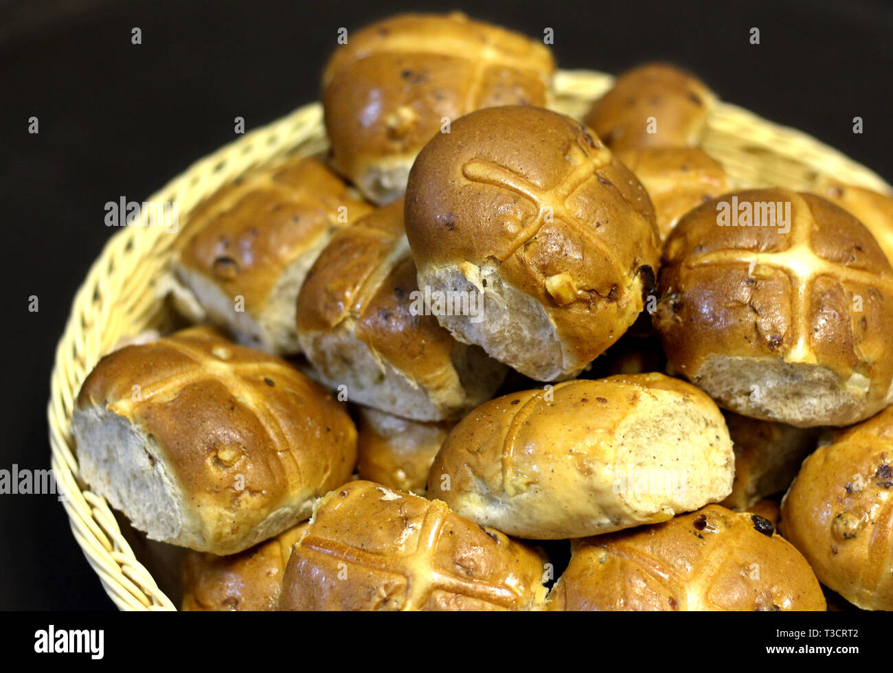 hot cross bun Stock Photo