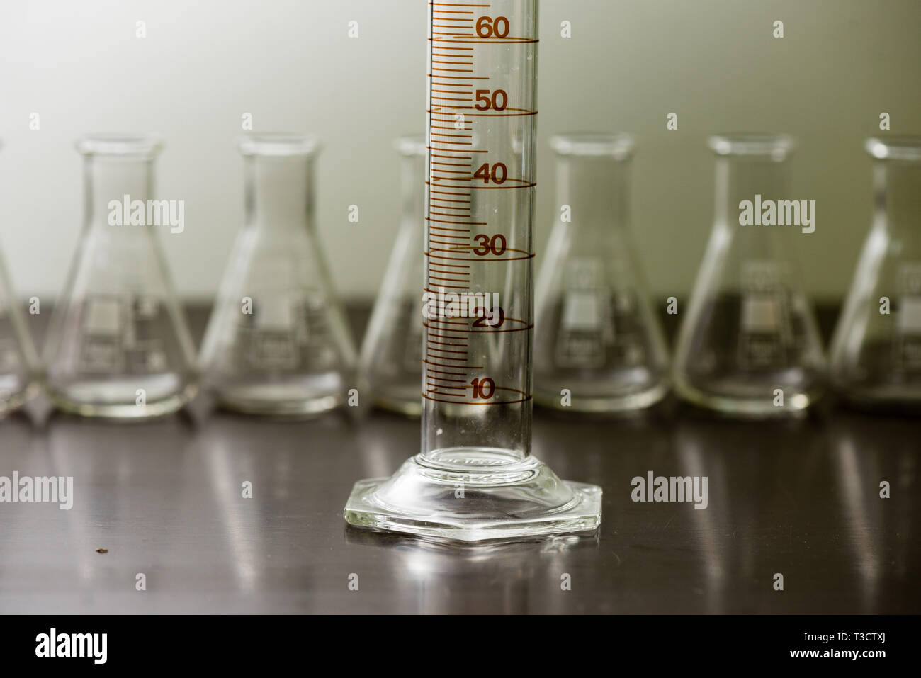 details of analog film laboratory equipment on the table. film rolls