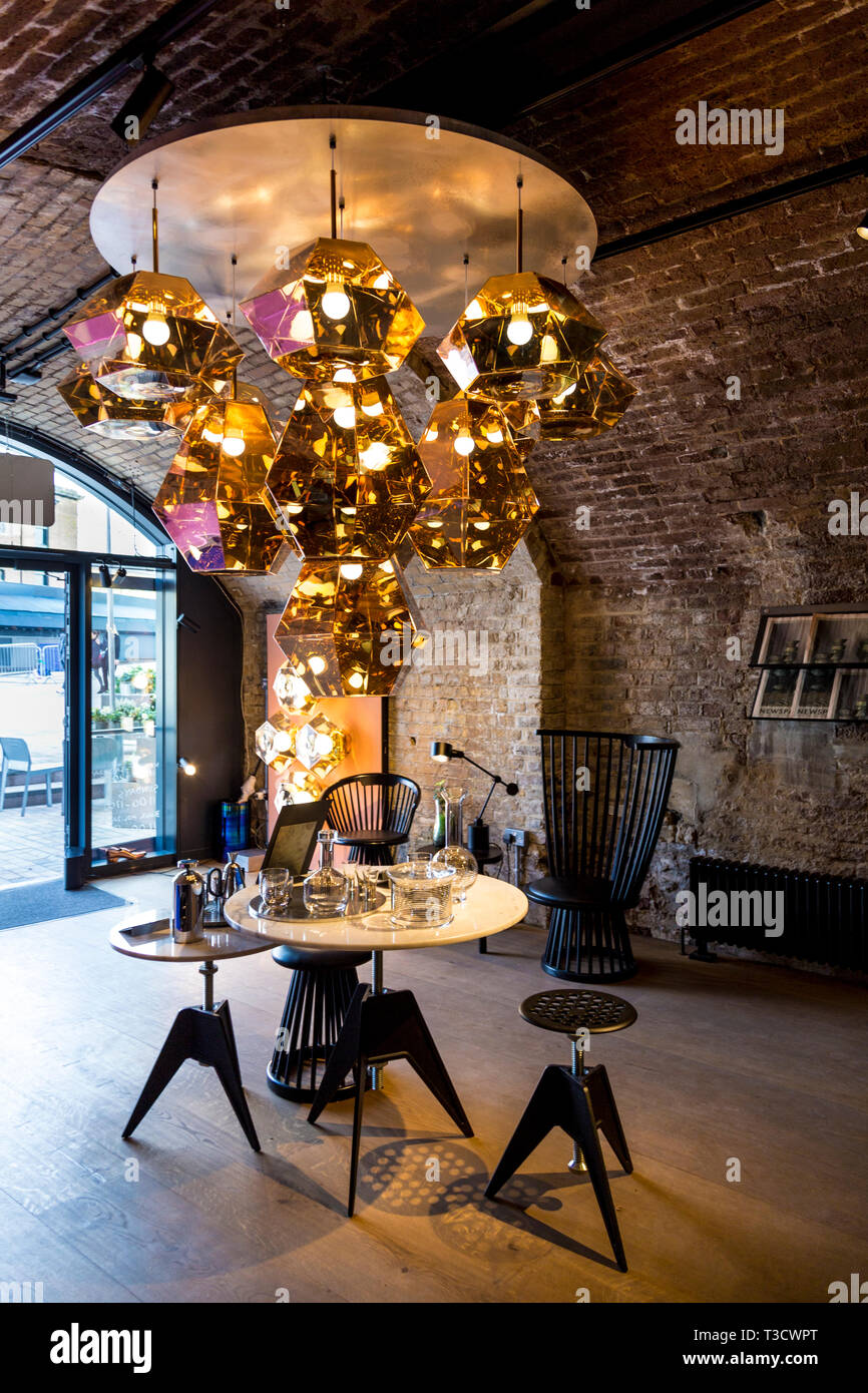 Tom Dixon interior shop at Coal Drops Yard in Kings Cross, London, UK Stock Photo