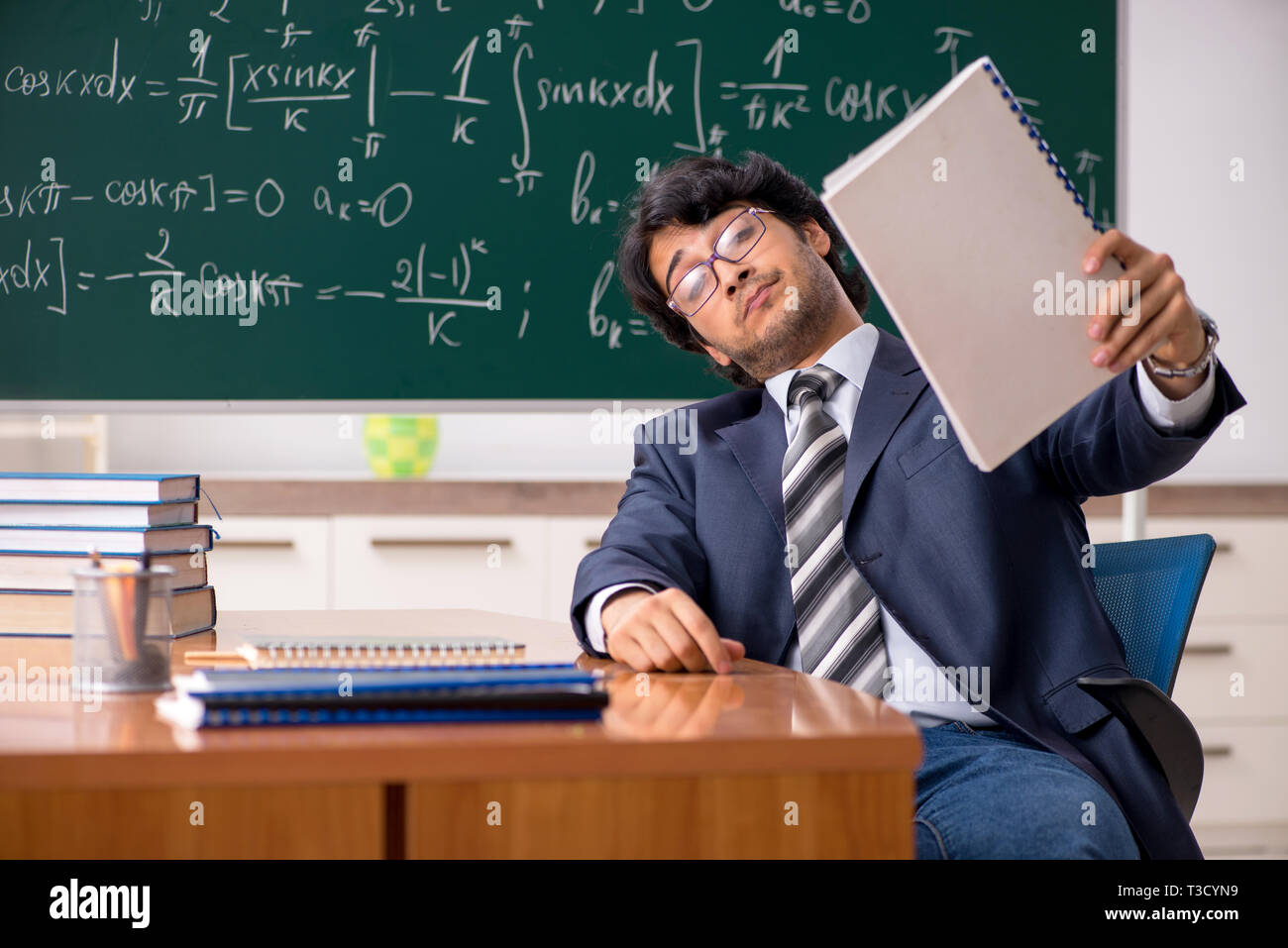 Student Looking At Math Student looking mathematical formulas hi-res stock photography and ...
