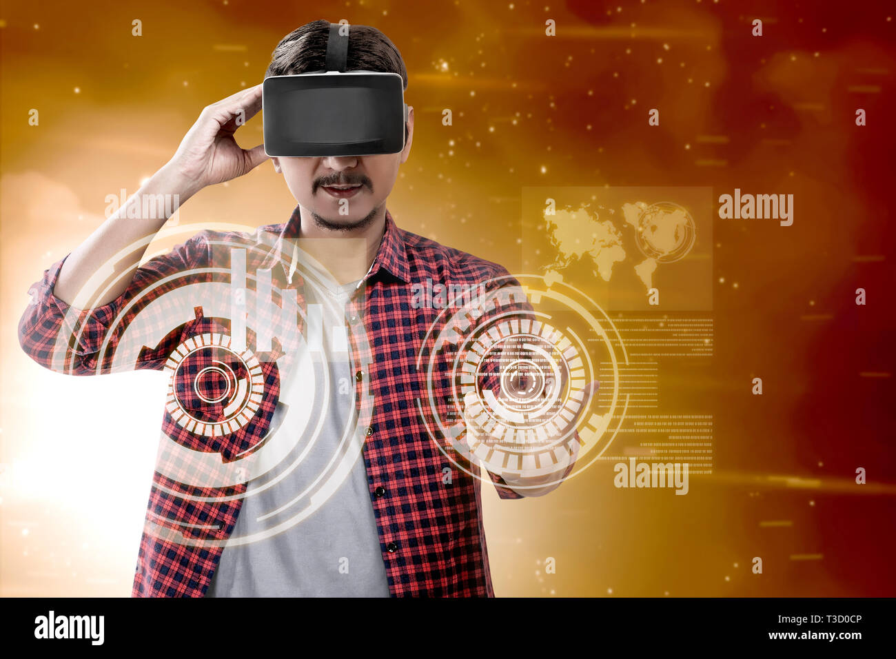 Asian man augmented reality hi res stock photography and images Alamy