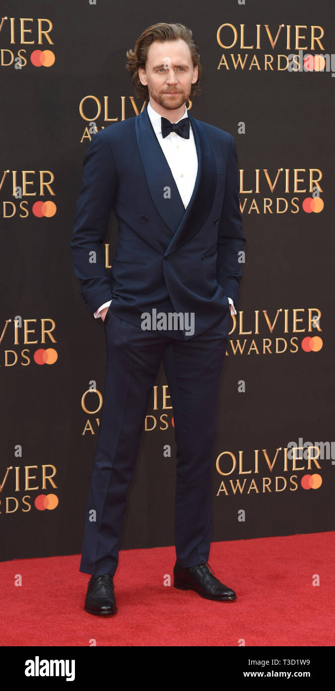 Photo Must Be Credited ©Alpha Press 079965 07/04/2019 Tom Hiddleston The Olivier Awards 2019 at the Royal Albert Hall London Stock Photo