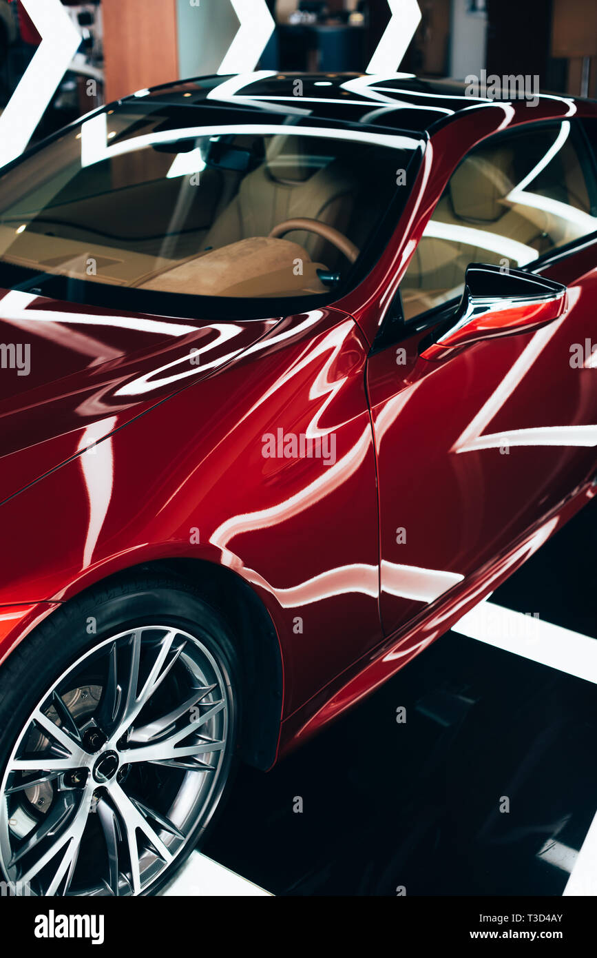 Metallic red 2024 car paint