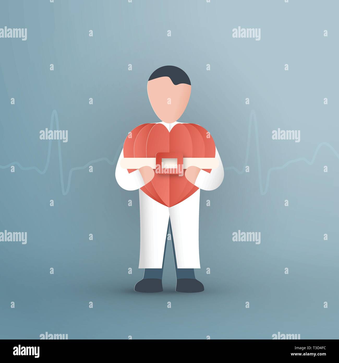 Vector illustration in concept of health insurance. Template design is ...