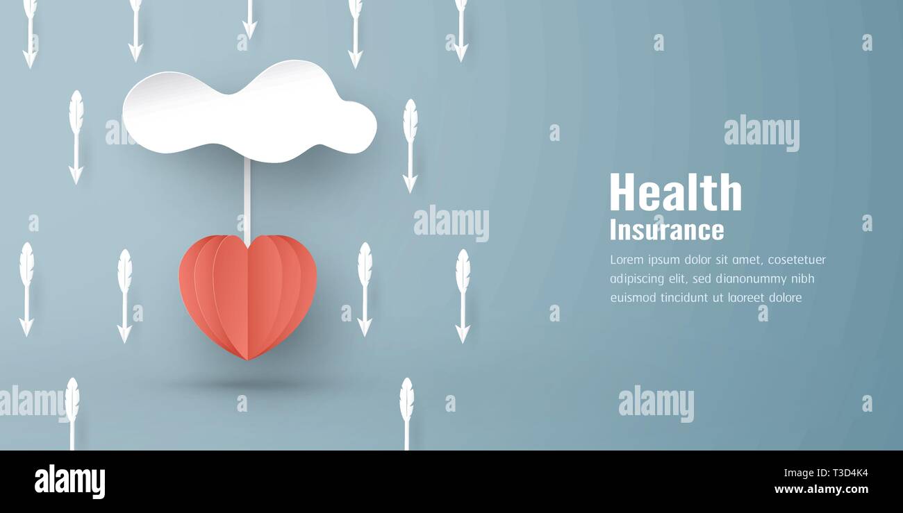 Vector Illustration In Concept Of Health Insurance Template