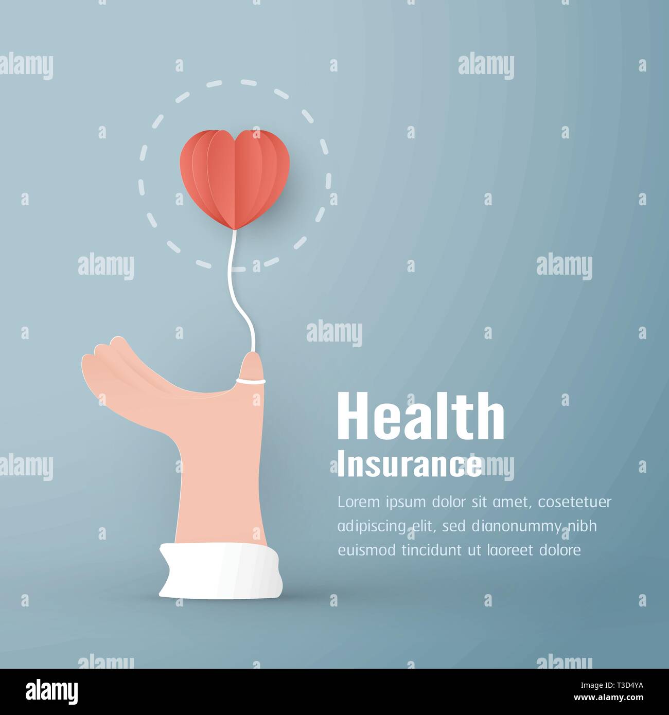 Vector Illustration In Concept Of Health Insurance Template