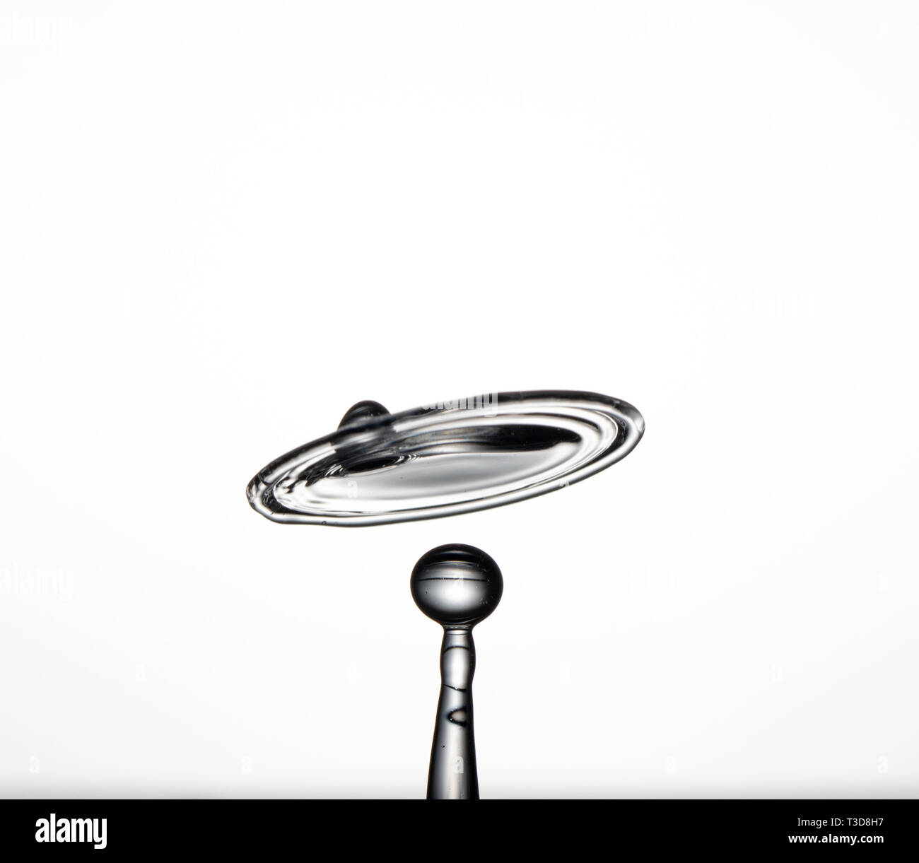 Macro shot of a water drop collision. abstract water splash Stock Photo ...