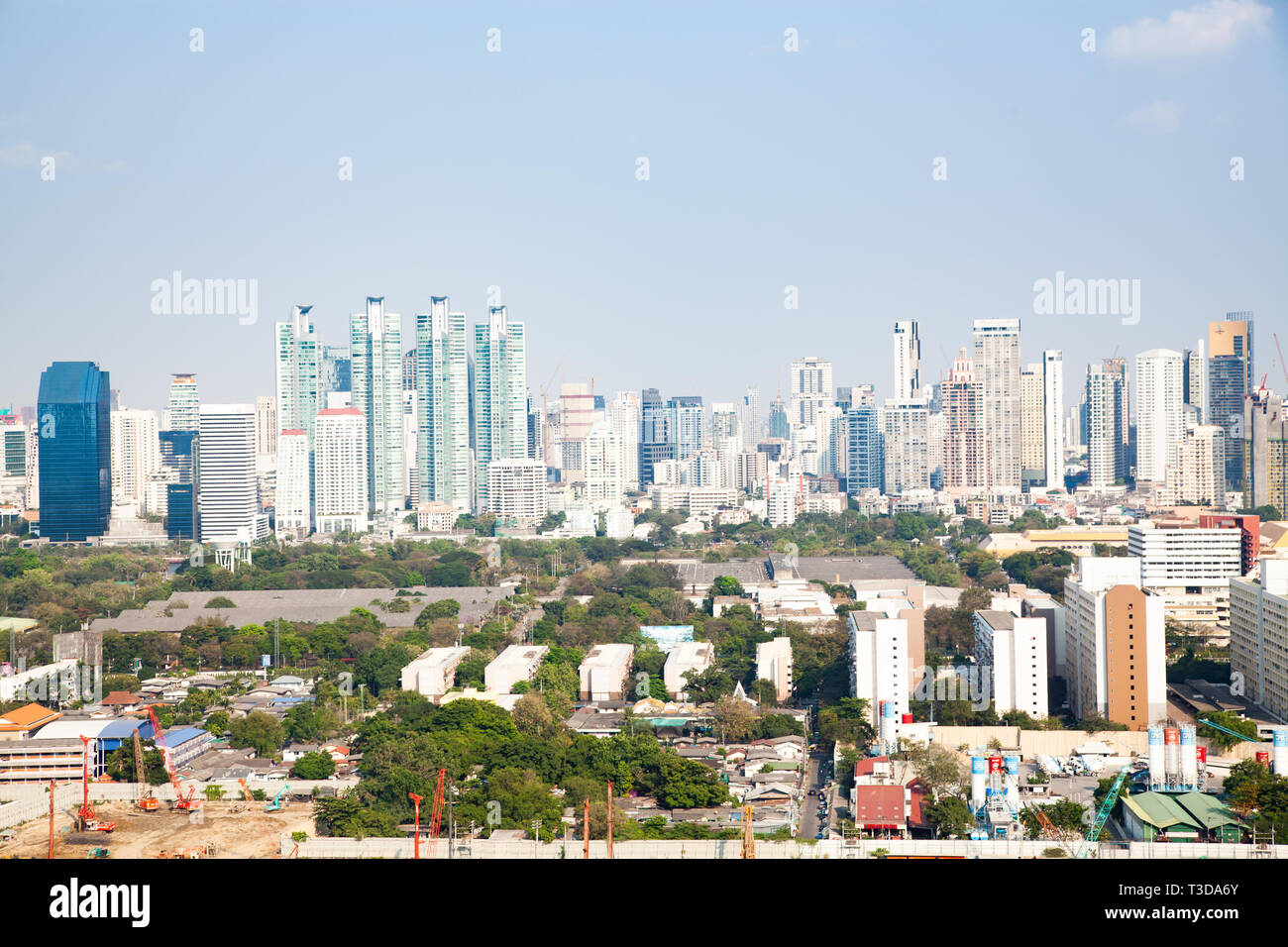 high buildings panorama downtown of Bangkok City Thailand Stock Photo ...