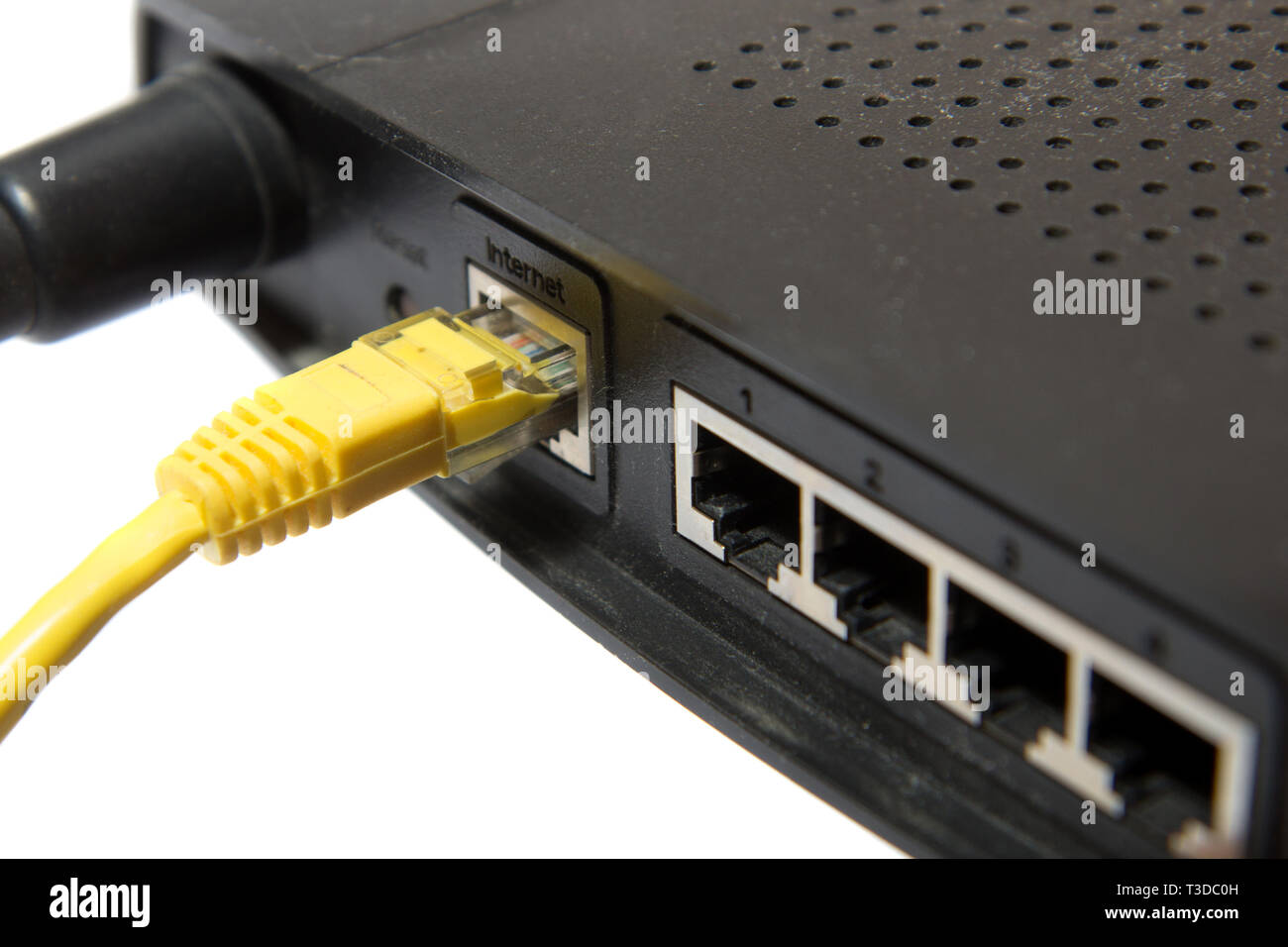 wireless router with cable Stock Photo