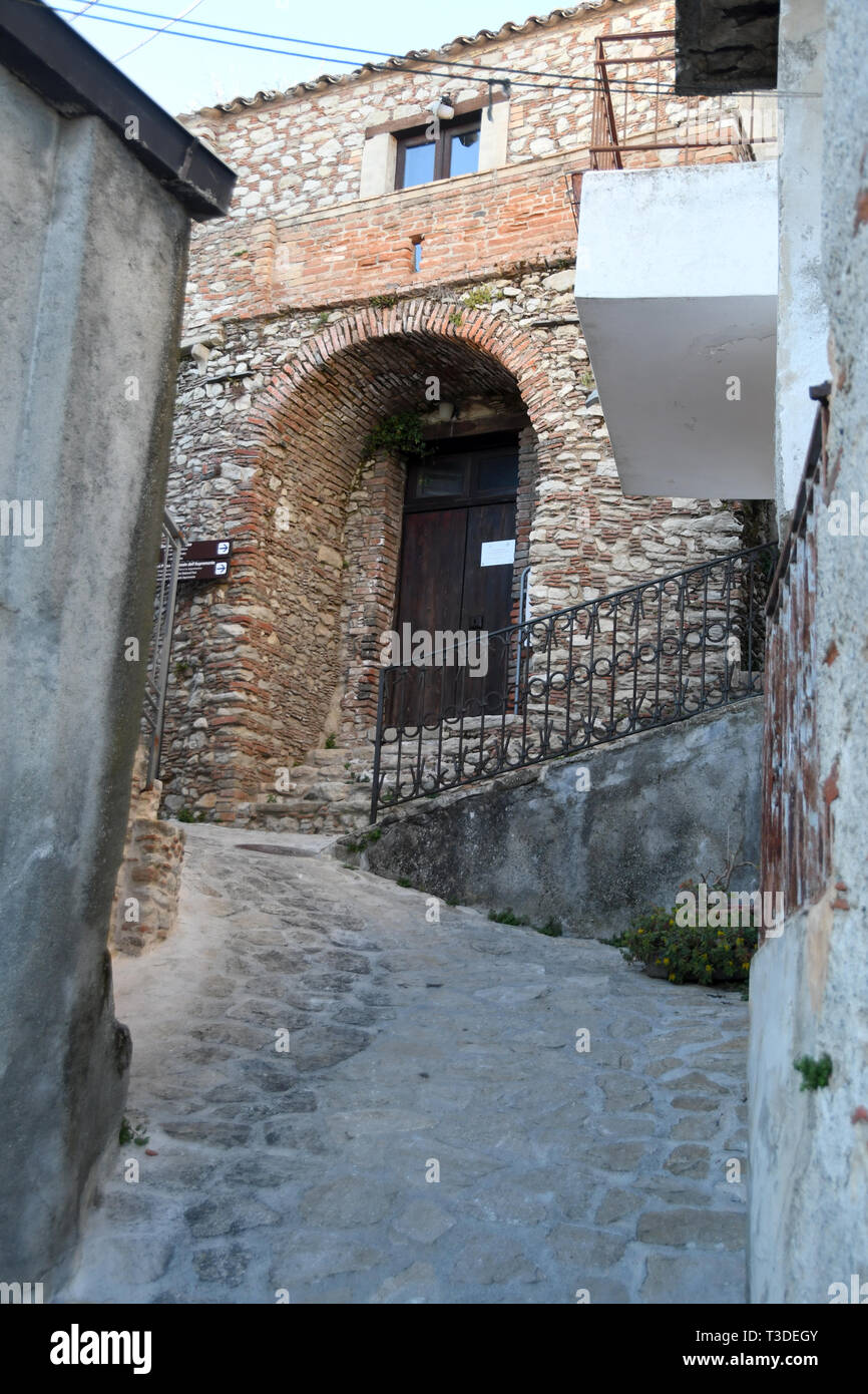 Bova  Reggio Calabria Italy - Alley Credit Giuseppe Andidero Stock Photo
