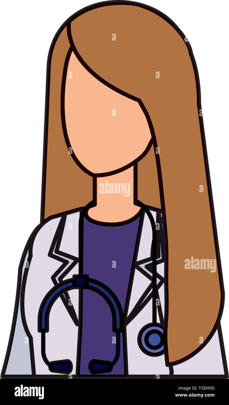 professional female doctor with stethoscope Stock Vector Image & Art ...