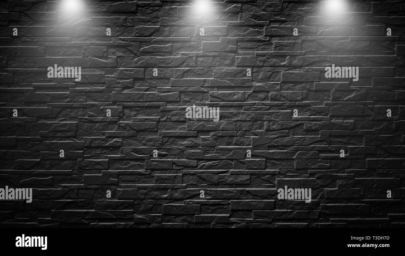 Spotlight on brick wall Black and White Stock Photos & Images Alamy
