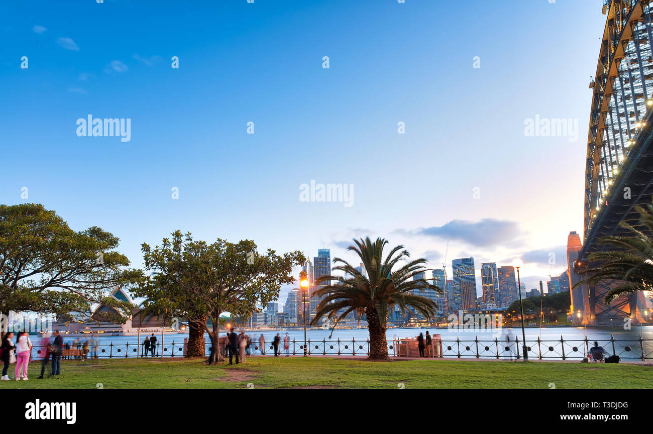 Sydney skyline aerial, dusk hi-res stock photography and images - Alamy