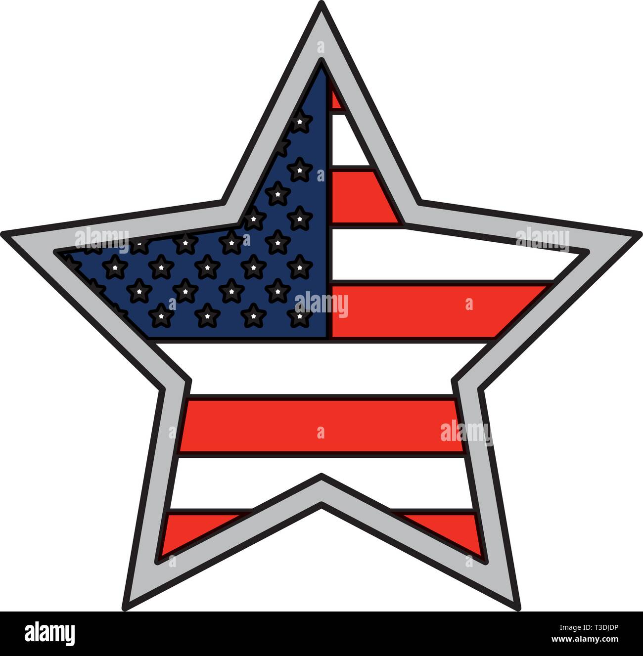 star with united states of america flag Stock Vector Image & Art - Alamy