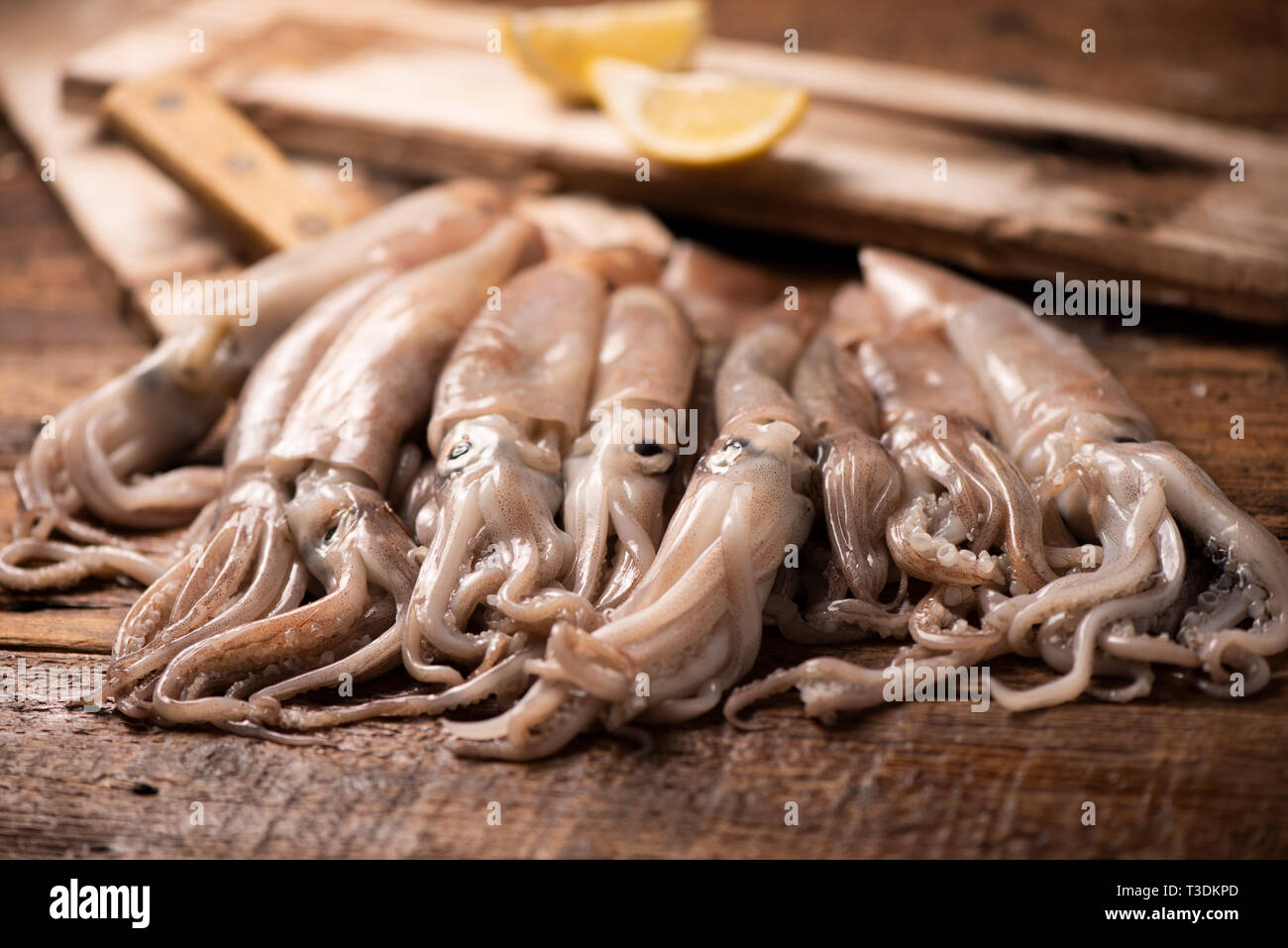 Fresh squid for sale on the market Stock Photo - Alamy