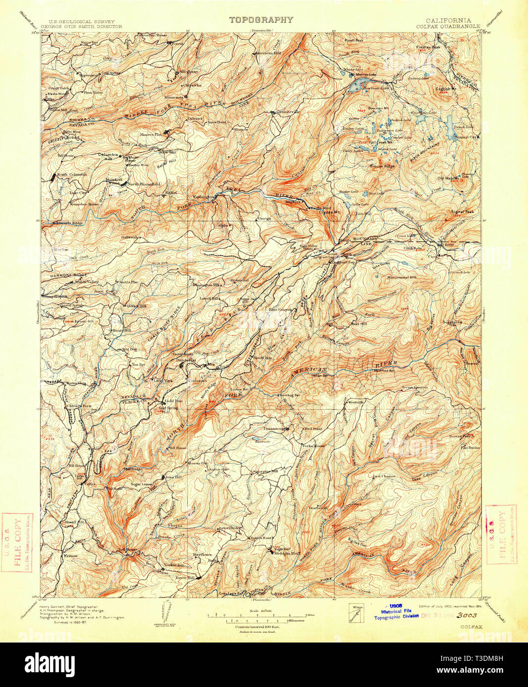 Colfax map hi-res stock photography and images - Alamy