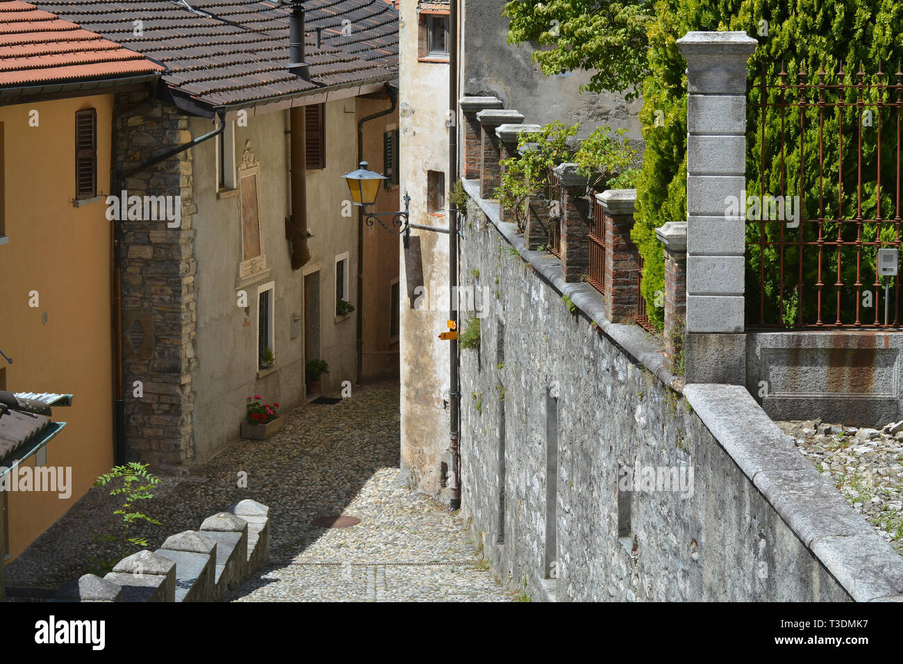 The village of Muggio at Breggia, Canton Ticino, Switzerland. Stock Photo