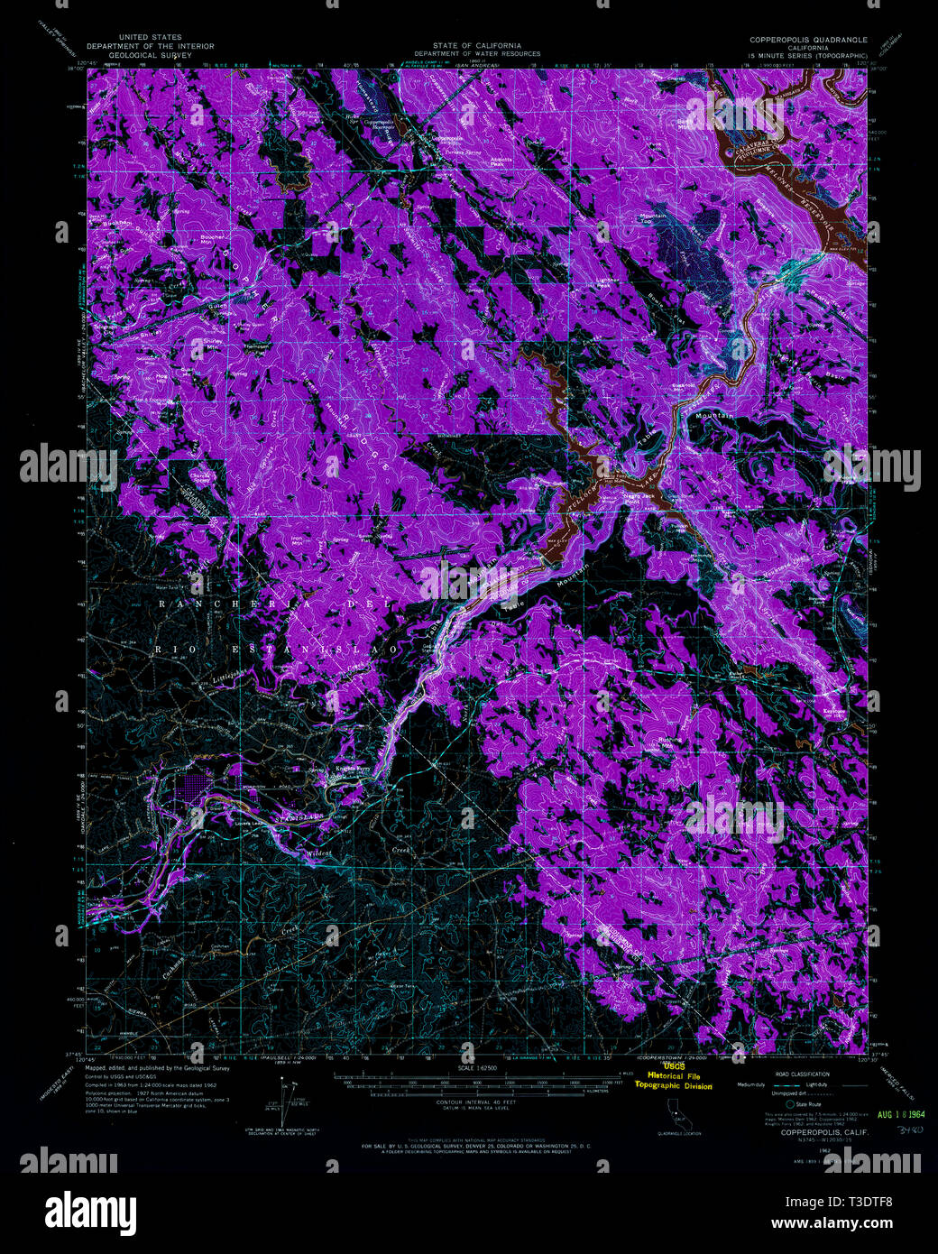 Copperopolis Map Copperopolis High Resolution Stock Photography and Images - Alamy